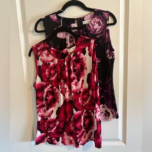 Two Calvin Klein Sleeveless Blouses